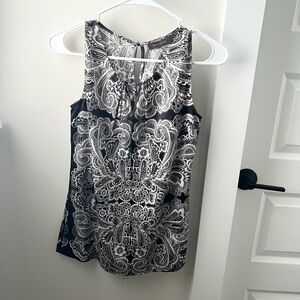 The Limited Black and White Tank Top Blouse